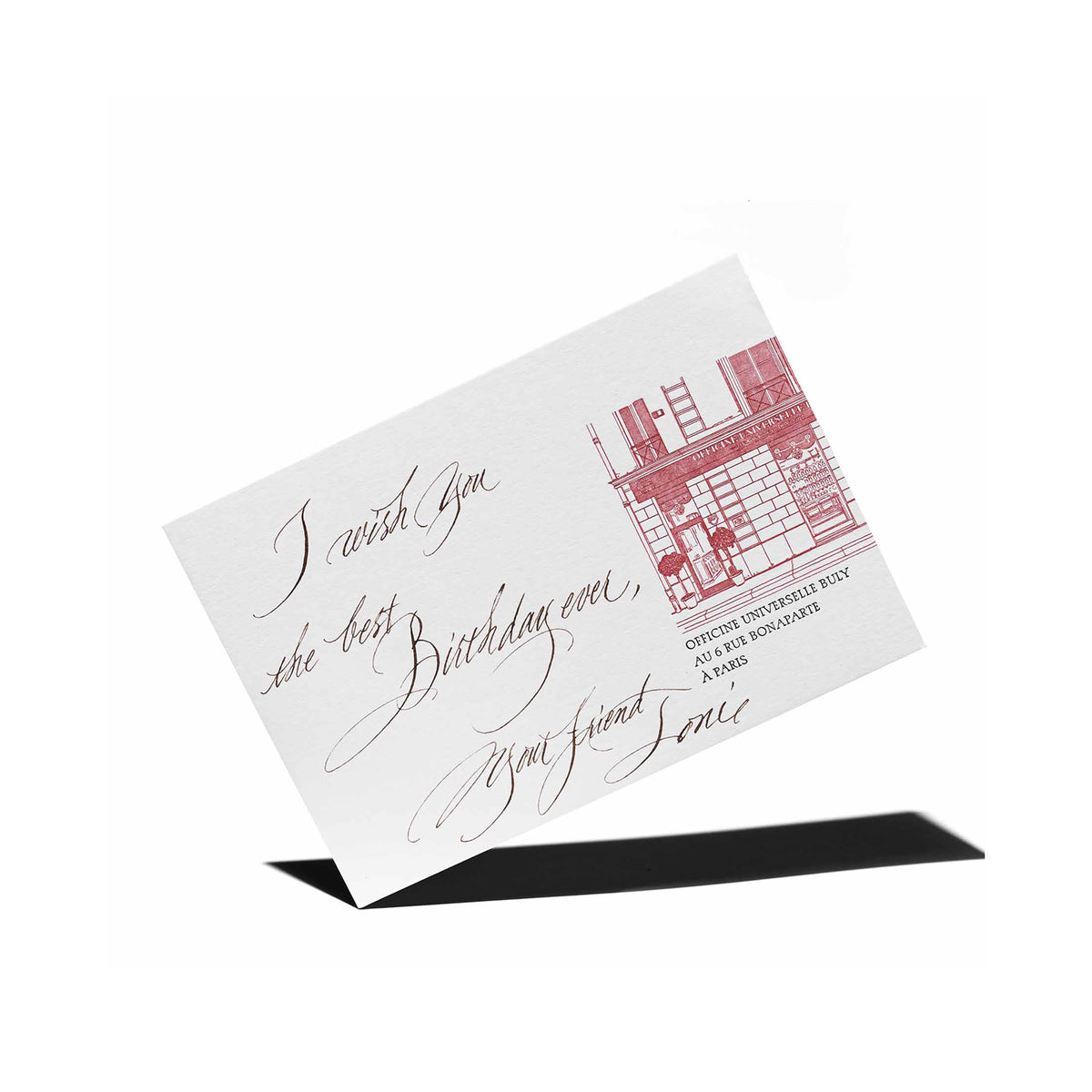 Missive calligraphiée